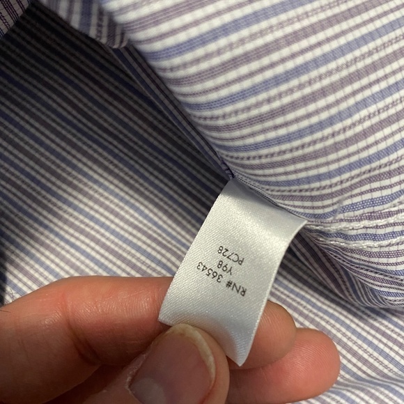 Calvin Klein Pin Striped Men's Button-up Shirt Size XL - Picture 7 of 11